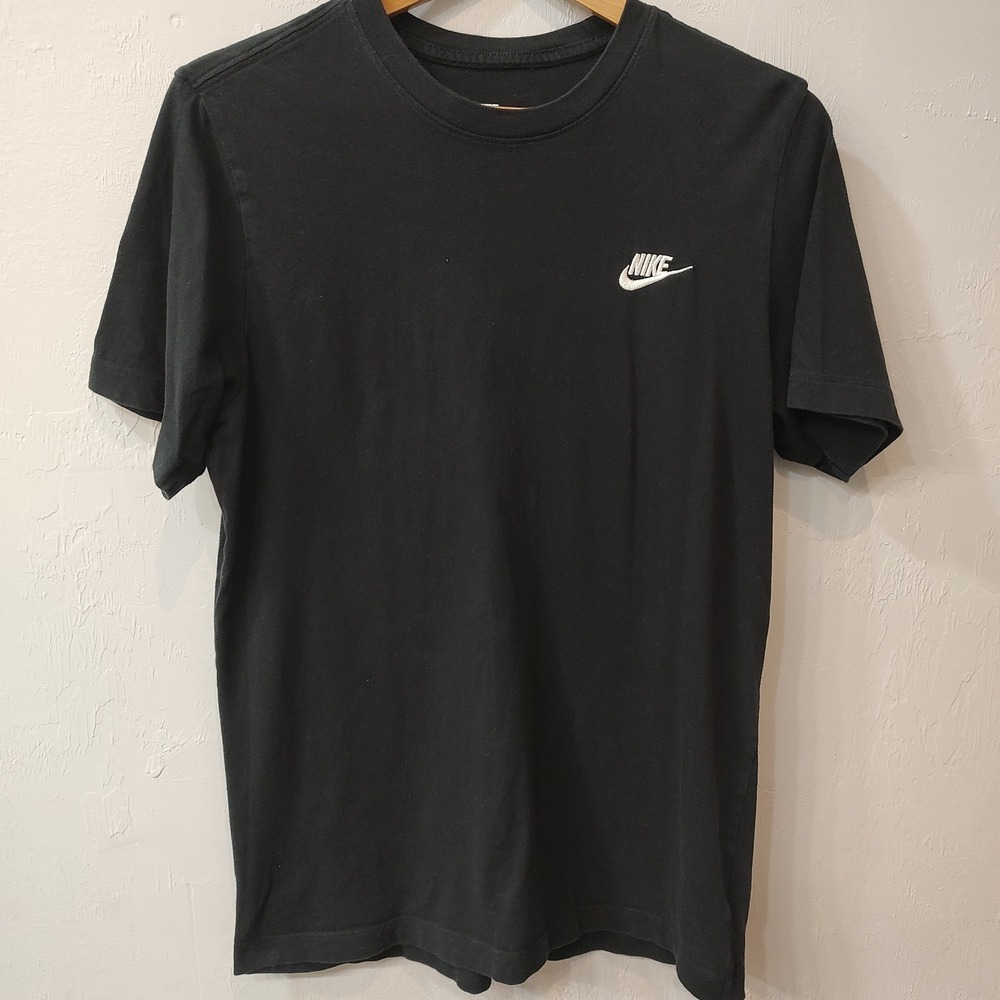 Nike The Nike Tee Mens Medium Short Sleeve Crew Neck Logo T-Shirt Black Cotton